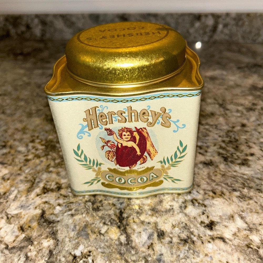 Vintage Hersheys Cocoa Tin Collectible Advertising Advertising Kitchen Decor‎